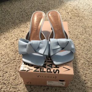 BHLDN Vicenza Wharton Mules in Light Blue size 8